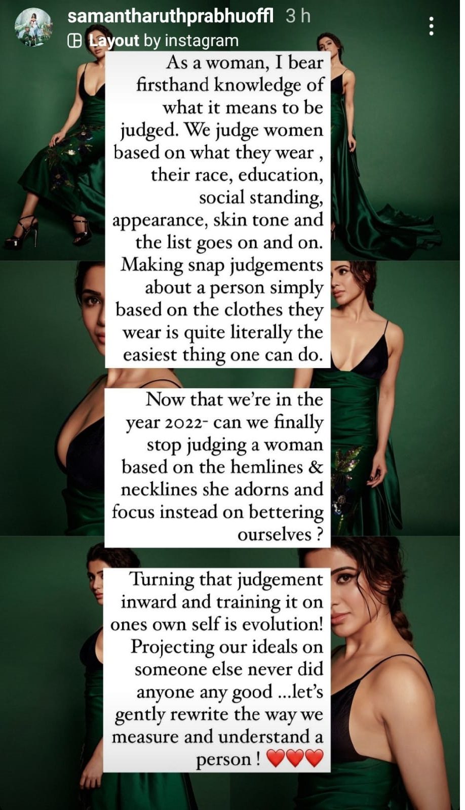 Stop judging a woman based on hemlines & necklines