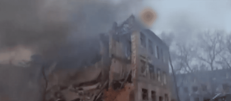 picture of bomb blast in ukraine