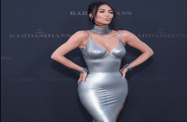 Kim Kardashian ultra molded in her dress