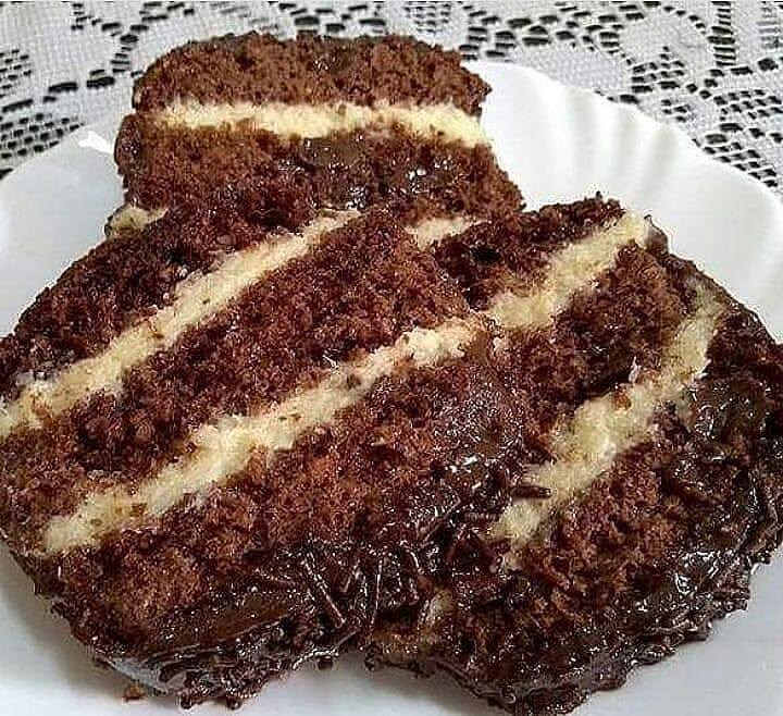 Chocolate cake with coconut