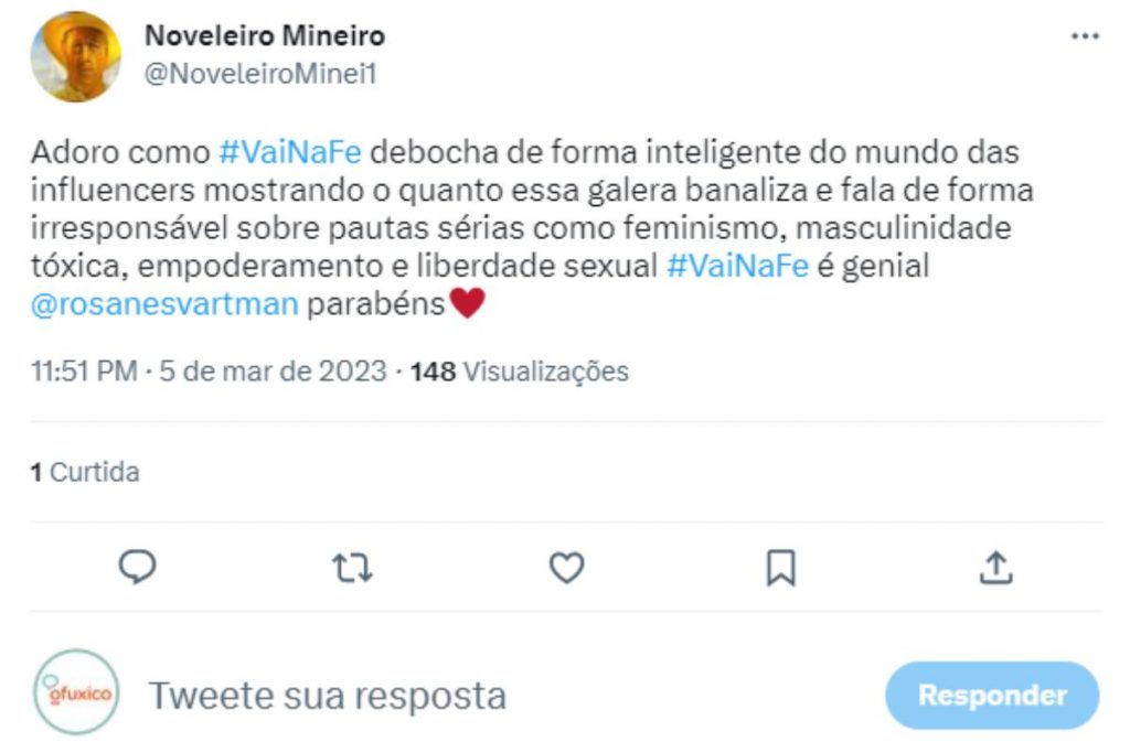 tweet about influencers in vai na fe