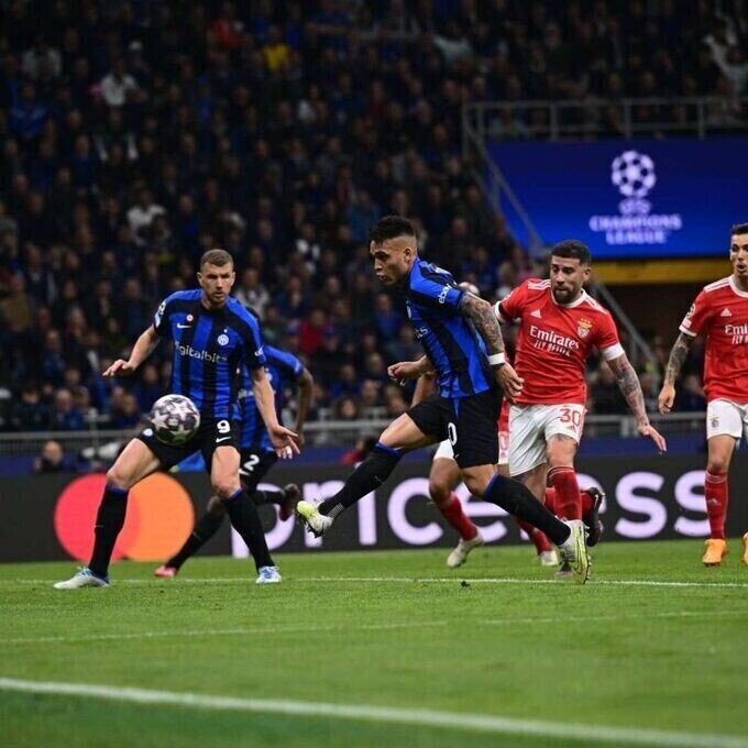 Inter draw with Benfica and advance to the semi finals of