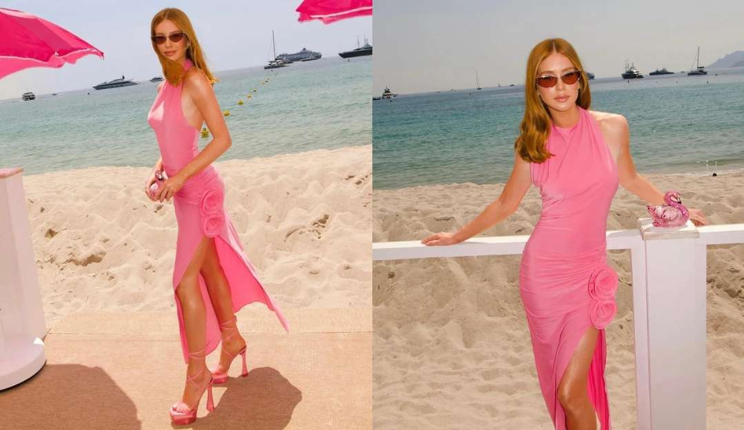 Marina Ruy Barbosa is photographed with a "Barbiecore" look at