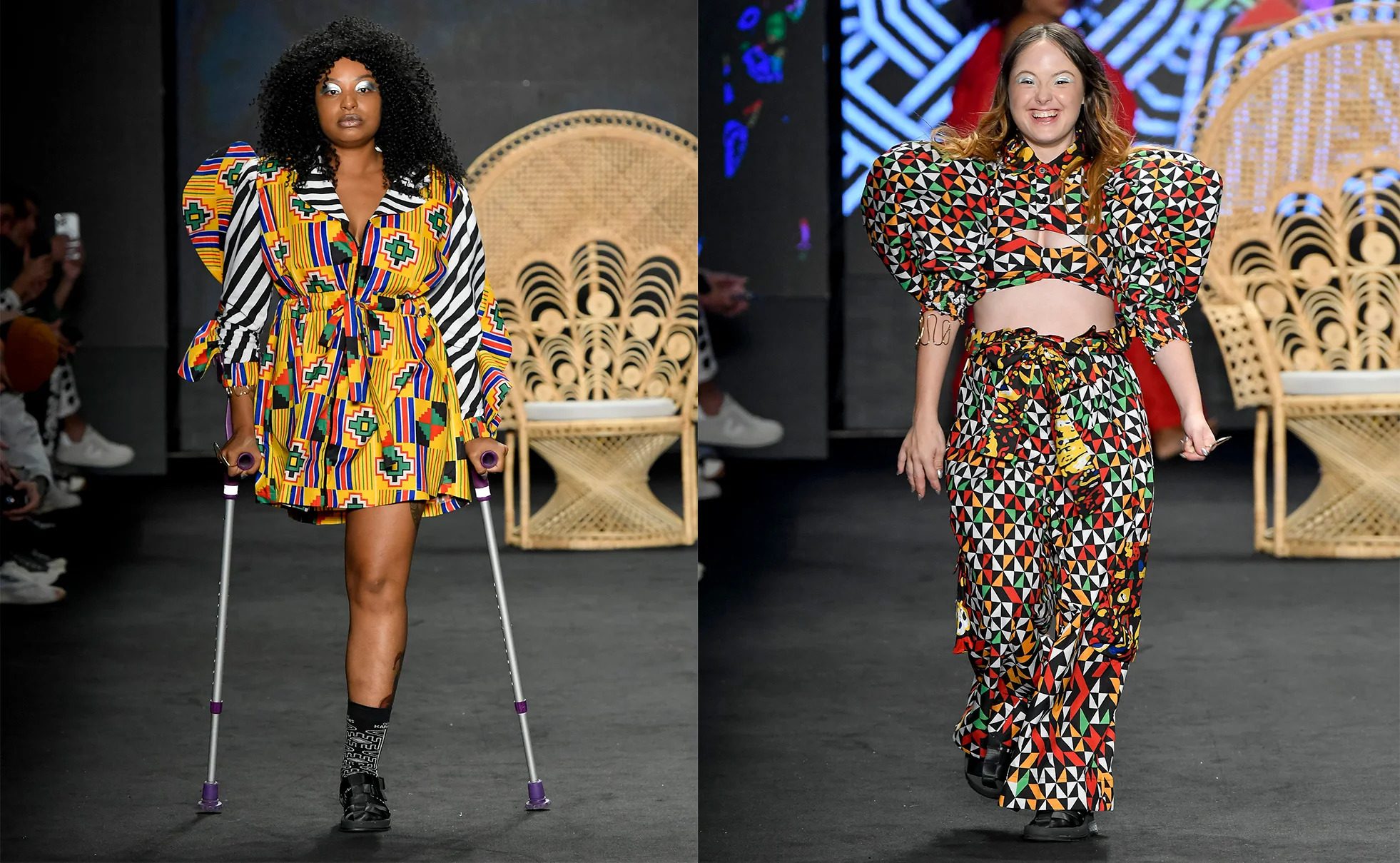 Different models on the catwalk.  (Photo: reproduction/ Claudia