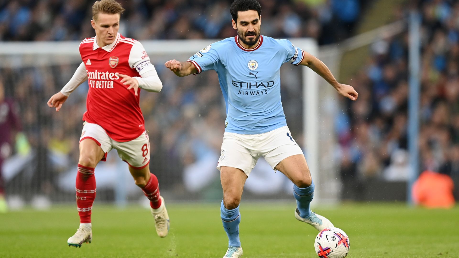 Manchester City and Arsenal clash for the Premier League title