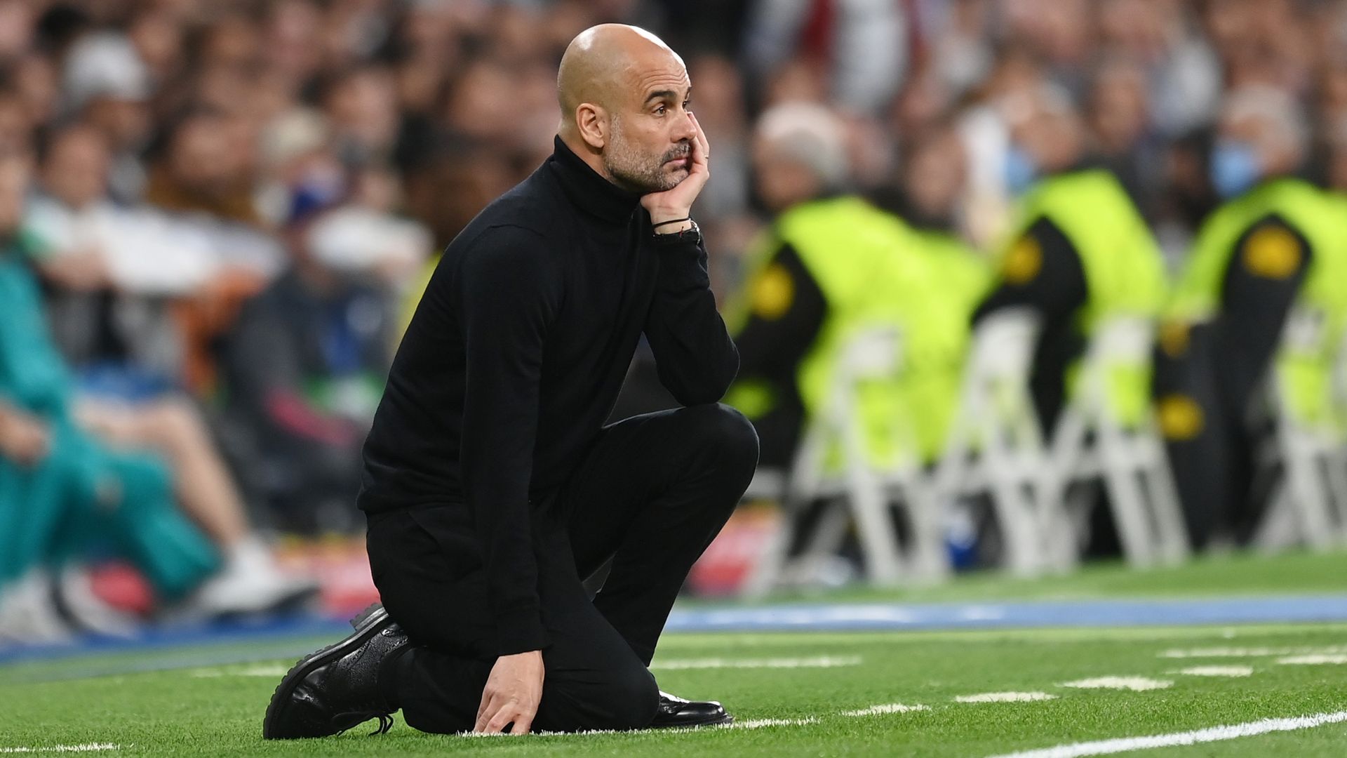 Pep Guardiola during the second leg of the semi-final of the last Champions League (Credit: Getty Images)