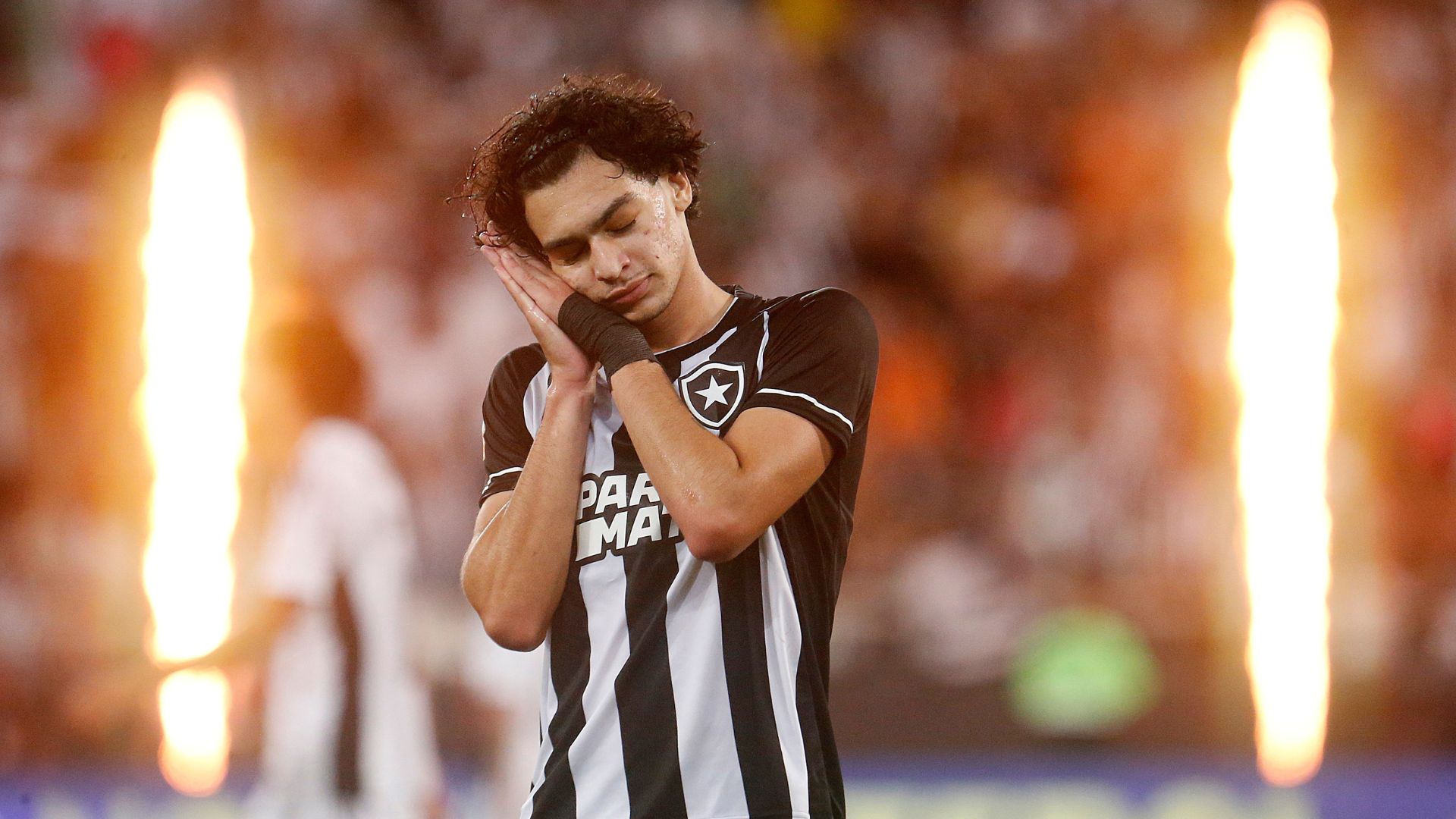 Celebration of Matheus Nascimento after the goal scored (Credit: Vitor Silva / Botafogo)