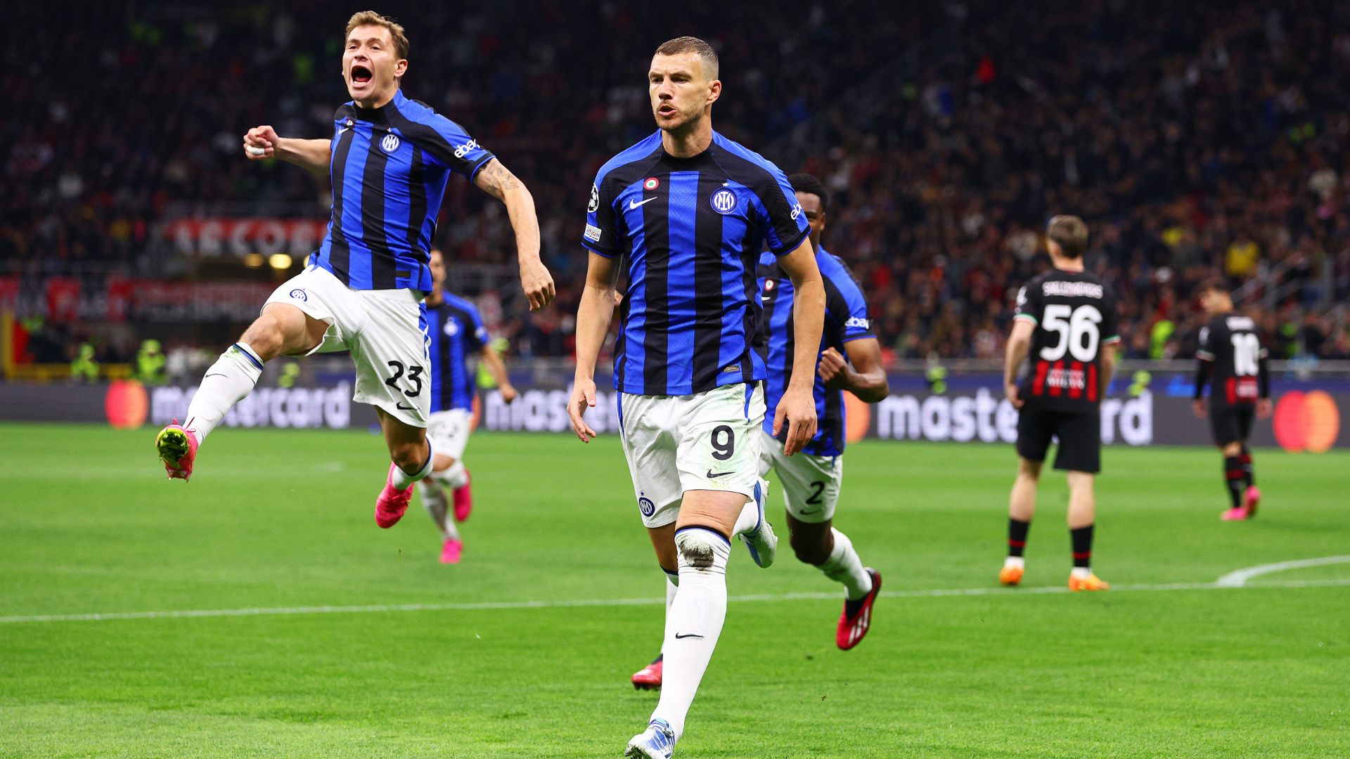 Dzeko opened the scoring for Inter Milan 