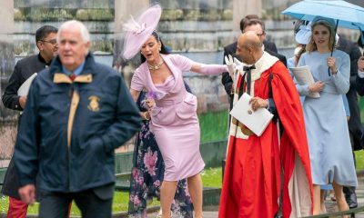 Katy Perry loses balance at King Charles ceremony and nearly