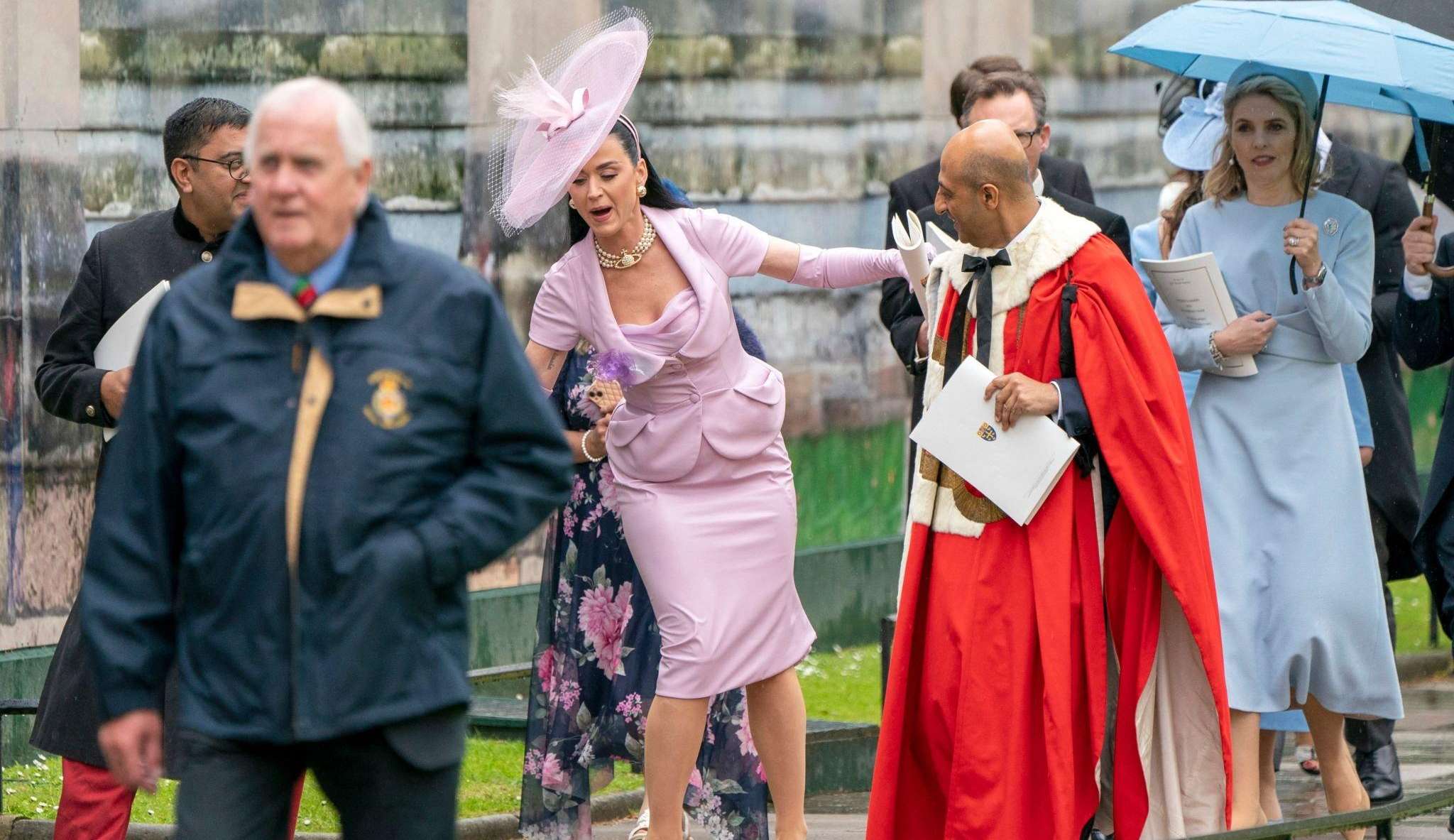 Katy Perry loses balance at King Charles ceremony and nearly