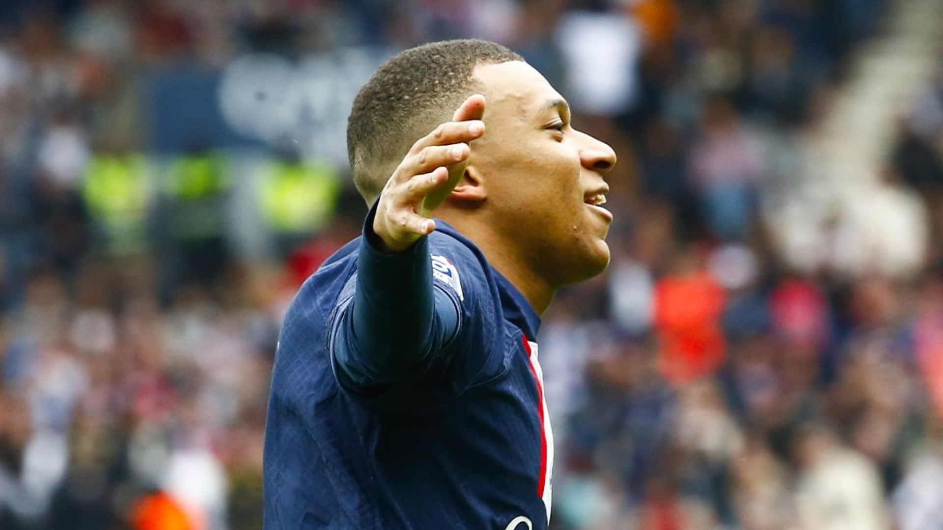 Mbappe in action for PSG