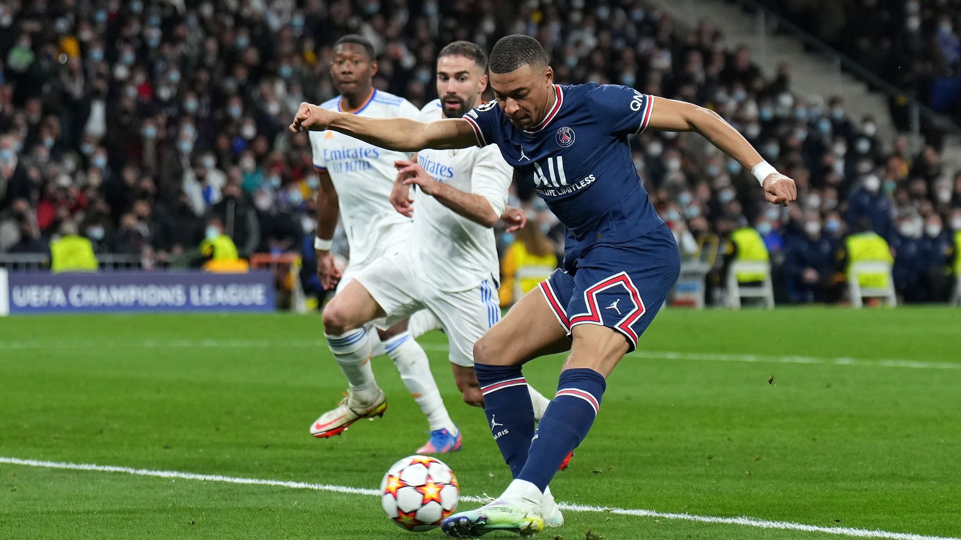 Mbappe in action for PSG