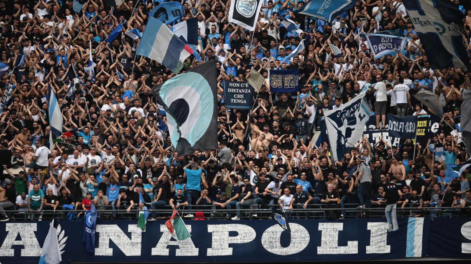 Napoli fans having a party