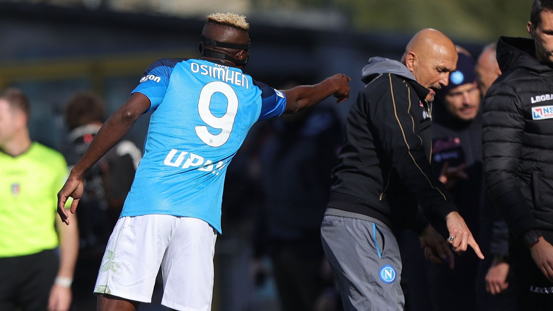 Victor Osimhen next to Luciano Spalletti (Credit: Getty Images)