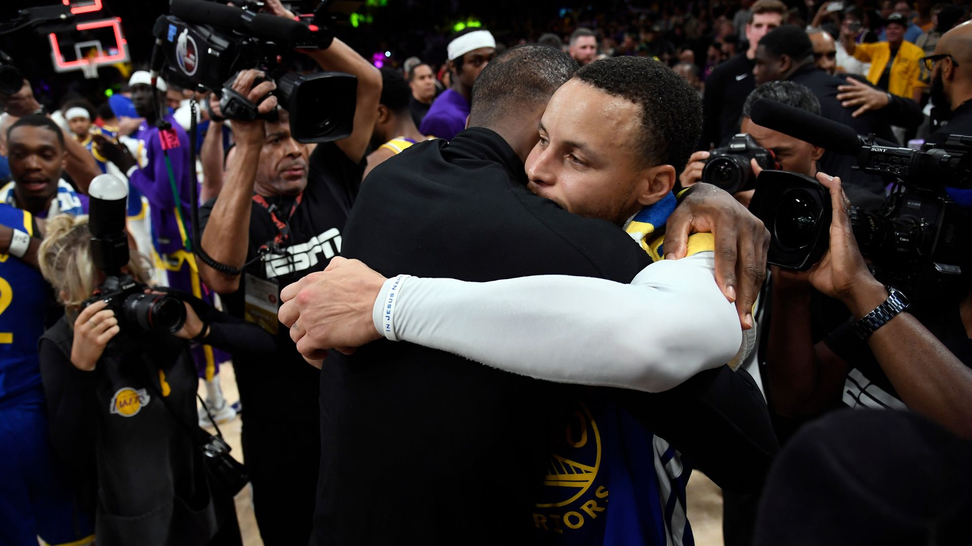 LeBron of the Lakers and Curry of the Warriors