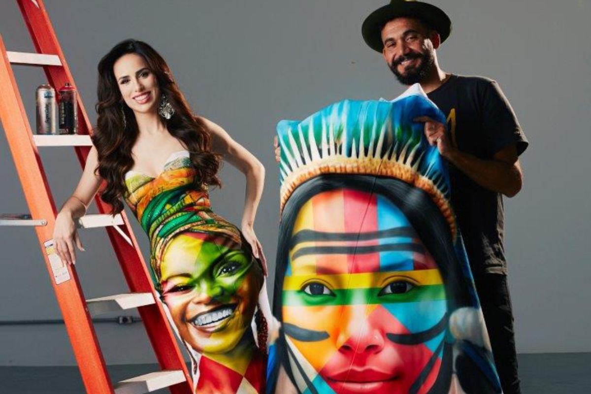 Mia Mamede crowns new Miss Brazil with work by Eduardo