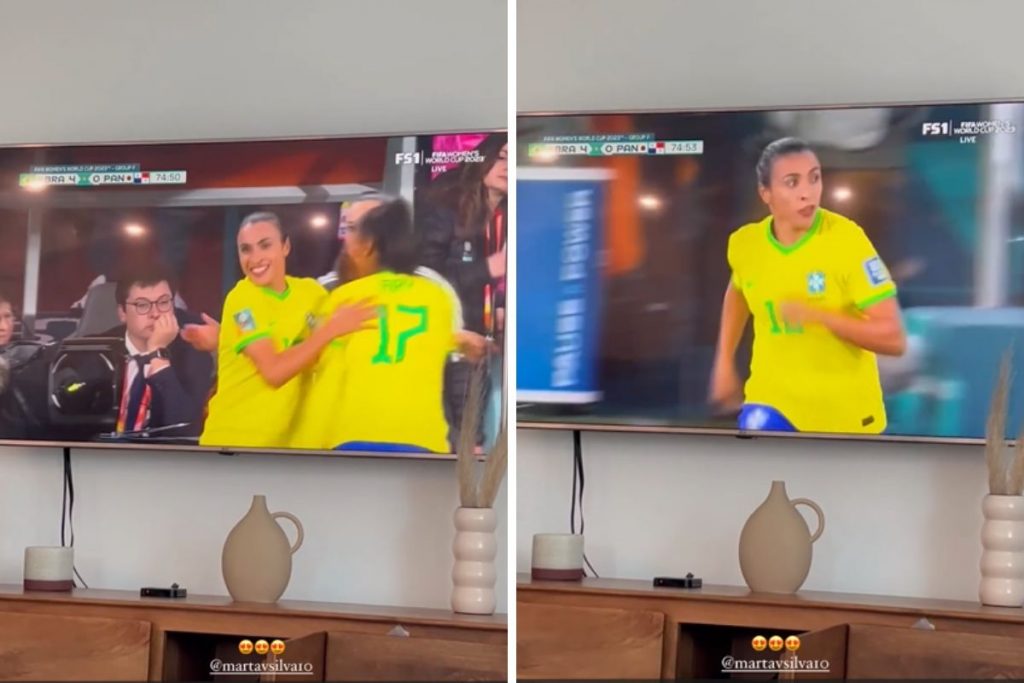 Marta debuting at the World Cup