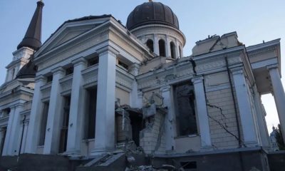 Ukrainian president vows to retaliate after Russian attack; historic cathedral