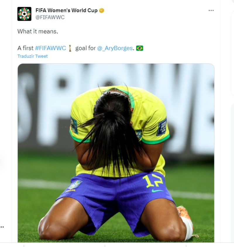 Twitter Ary Borges crying kneeling in the field 