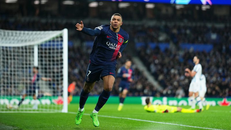 Mbappé scores twice, PSG beats Real Sociedad and qualifies for