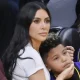 Kim Kardashian makes rare appearance with son at basketball game