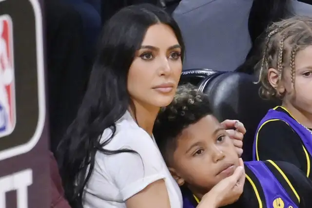 Kim Kardashian makes rare appearance with son at basketball game
