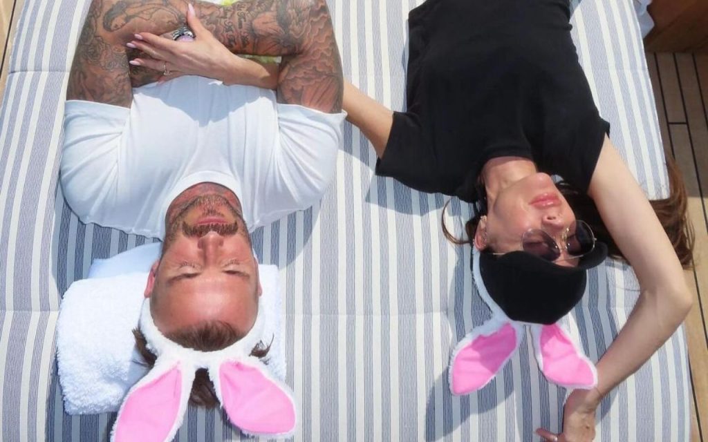 David and Victoria Beckham: Easter on a luxury boat