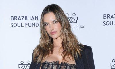 Alessandra Ambrosio welcomes celebrities to a charity dinner at the