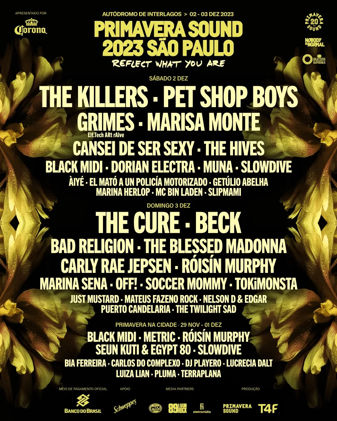 Line Up of the Primavera Sound 2023 São Paulo event