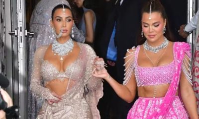 Check out Kim and Khloe Kardashian's looks for Radhika Merchant