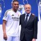 Mbappé is presented to a packed stadium in Madrid