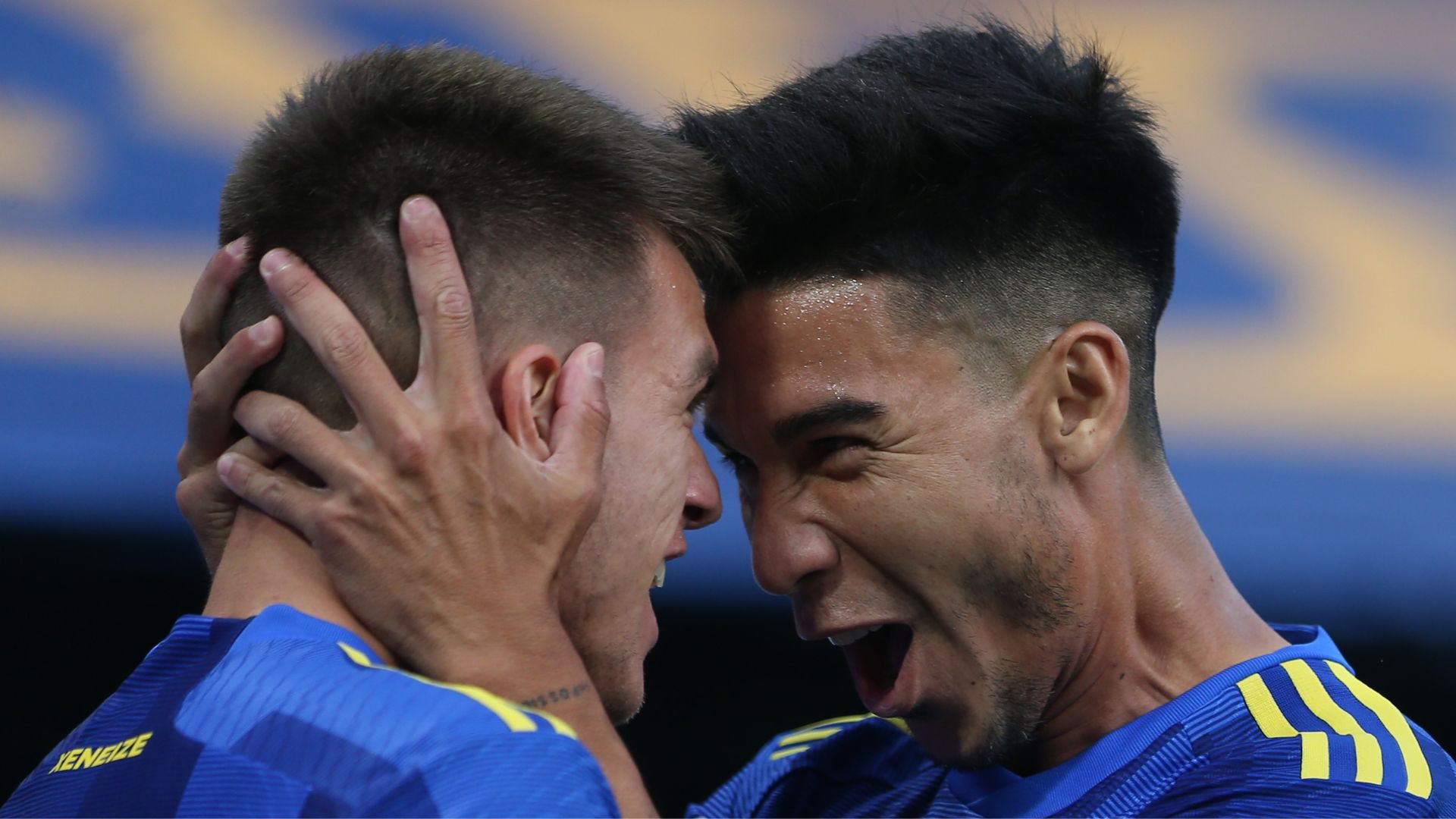 Pol Fernández celebrating a goal for Boca Juniors (Credit: Getty Images)